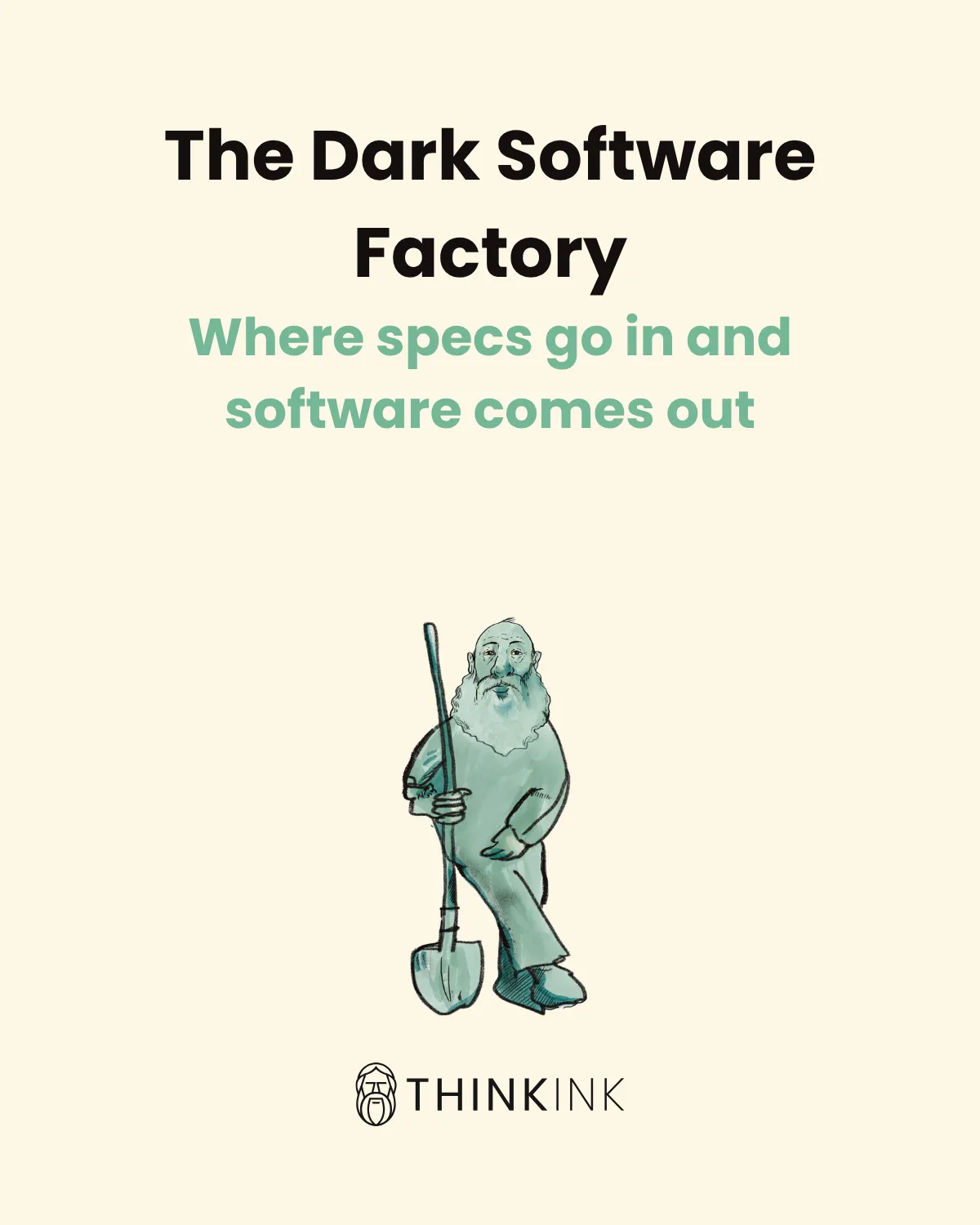 Dark Software Factory - Where specs go in and software comes out - slide 1 of 10