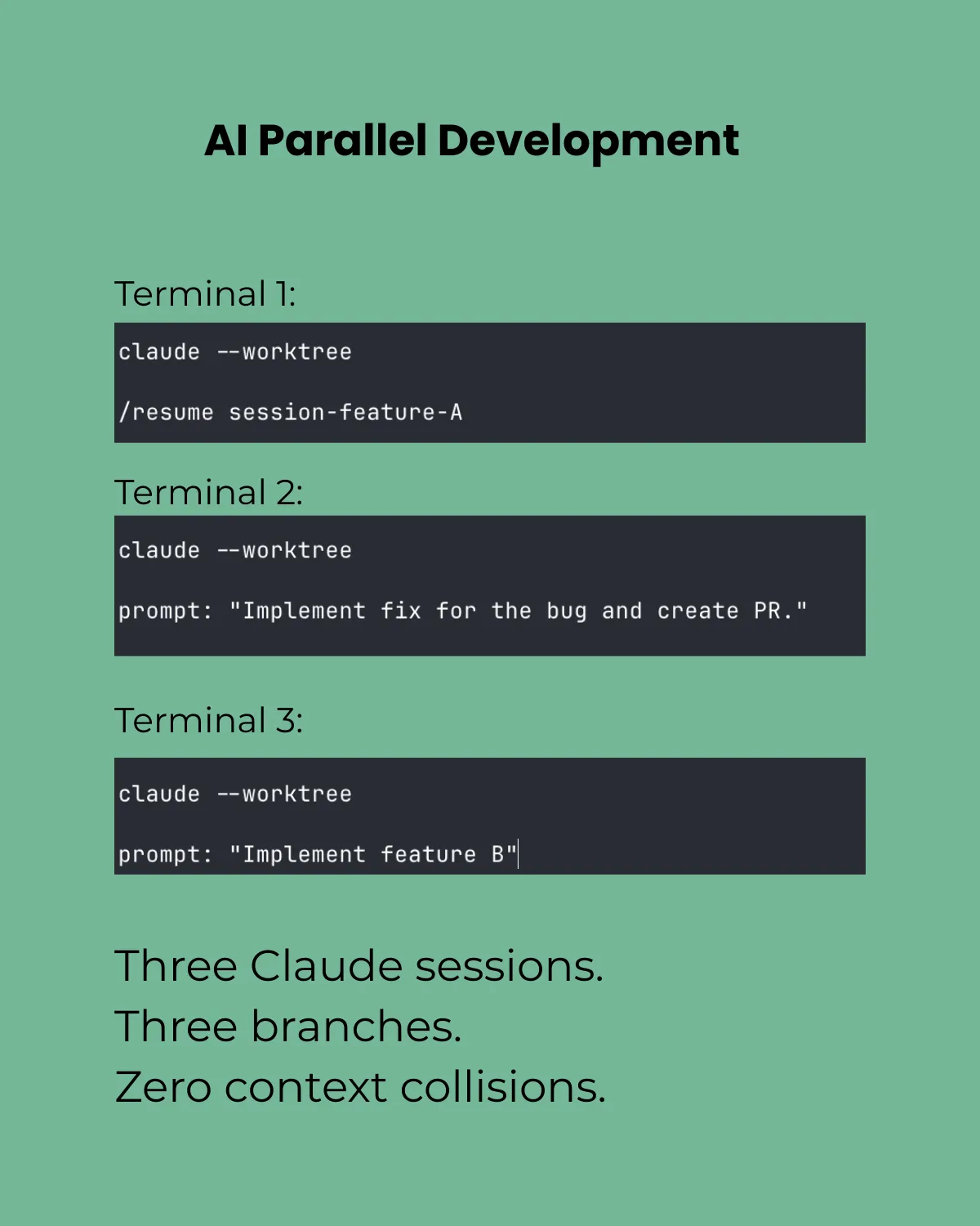 Do More Things in Parallel - Worktrees + AI Coding Assistants - slide 7 of 9